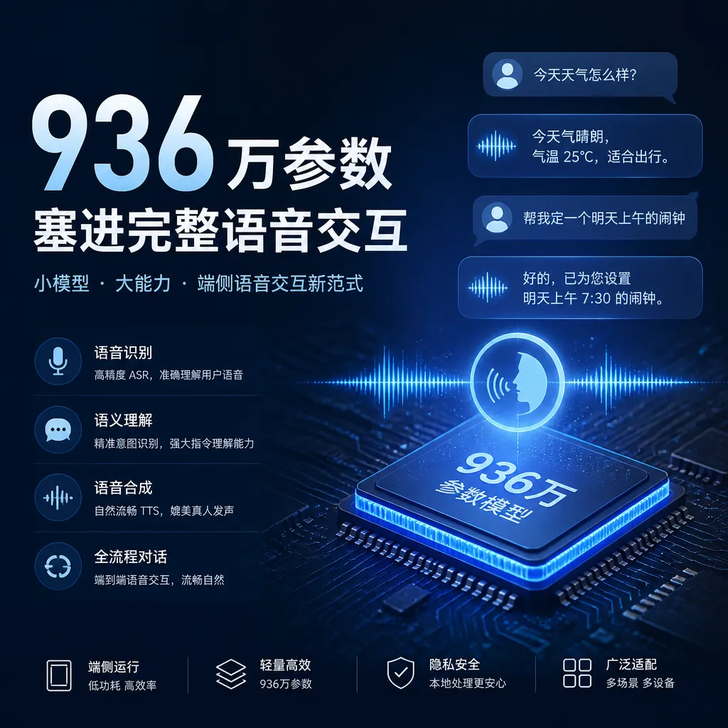 936万参数,塞进完整语音交互