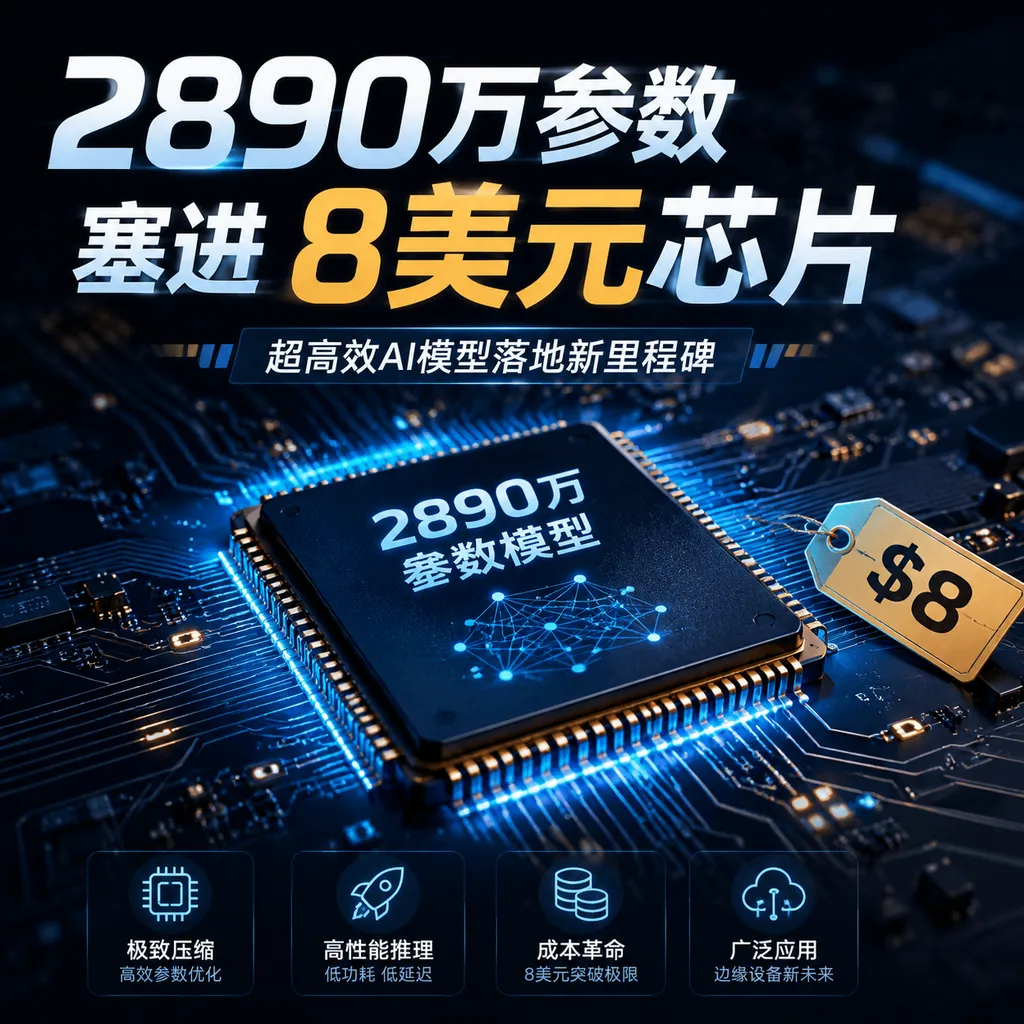 2890万参数塞进8美元芯片