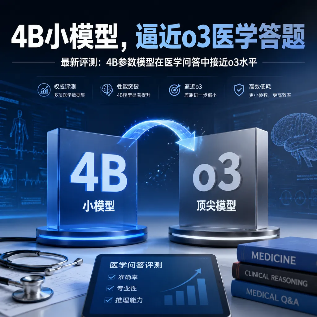 4B小模型,逼近o3医学答题