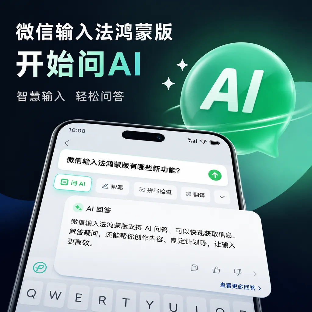 微信输入法鸿蒙版开始问AI