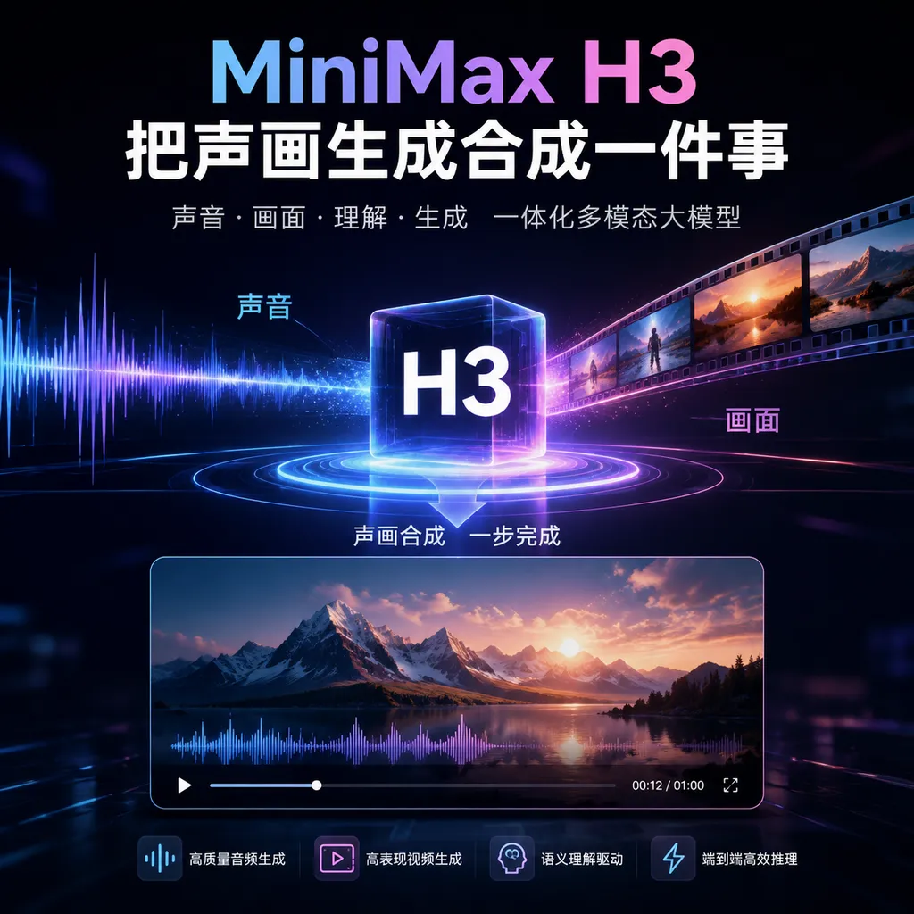 MiniMax H3 Unifies Audio-Visual Generation