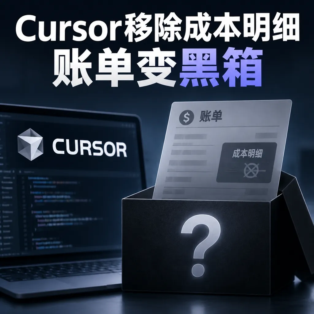 Cursor Removes Cost Breakdown, Turning Billing into a Black Box