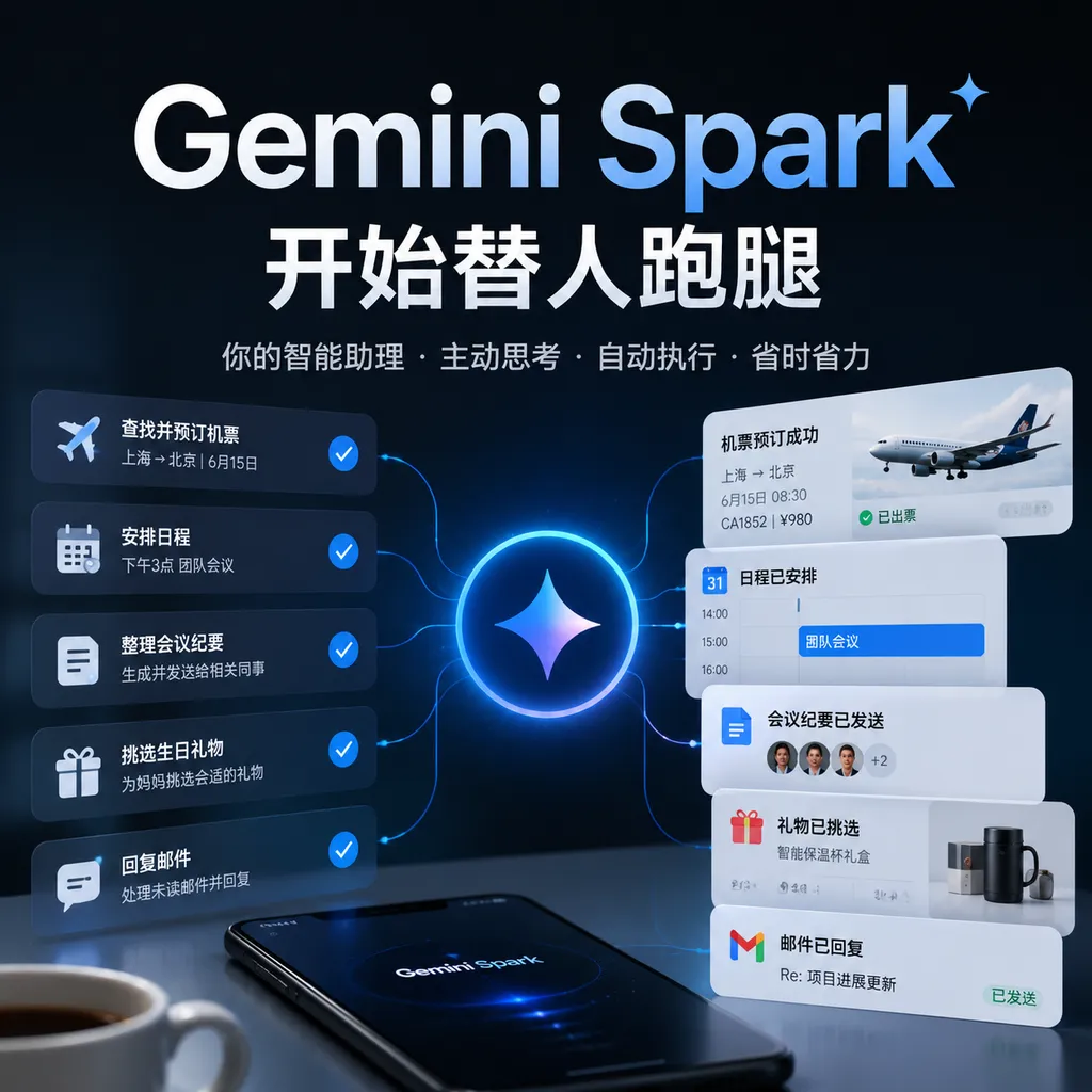 Gemini Spark开始替人跑腿