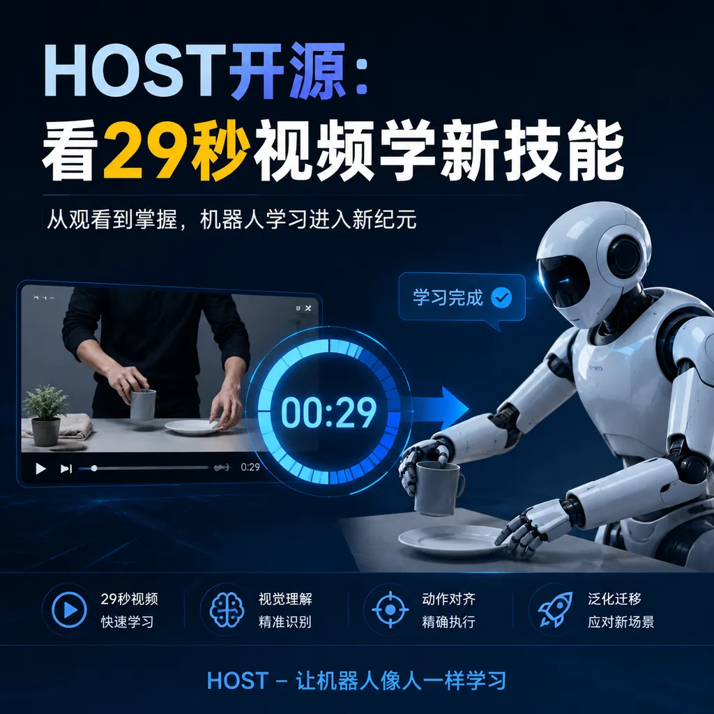 HOST Open-Sourced: Learn a New Skill from a 29-Second Video