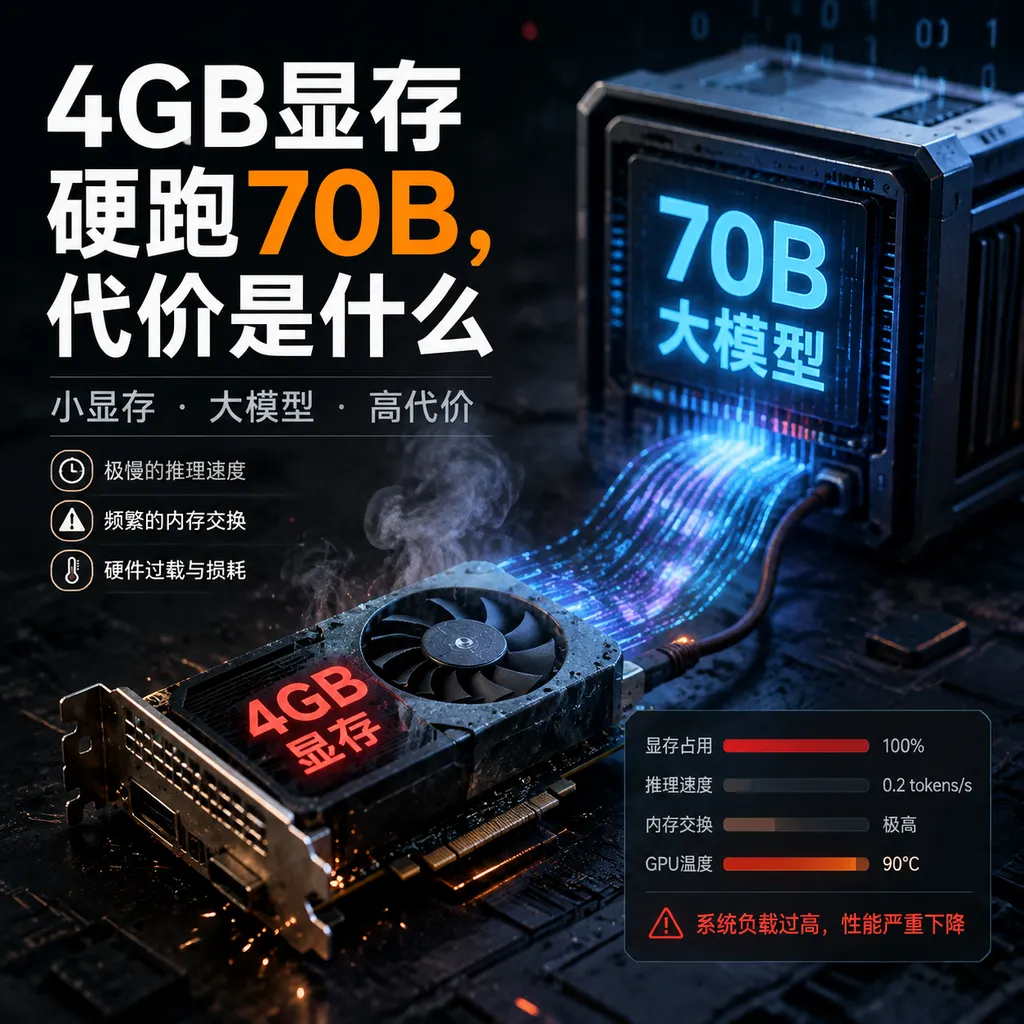 What’s the Cost of Forcing a 70B Model to Run on 4GB of VRAM?