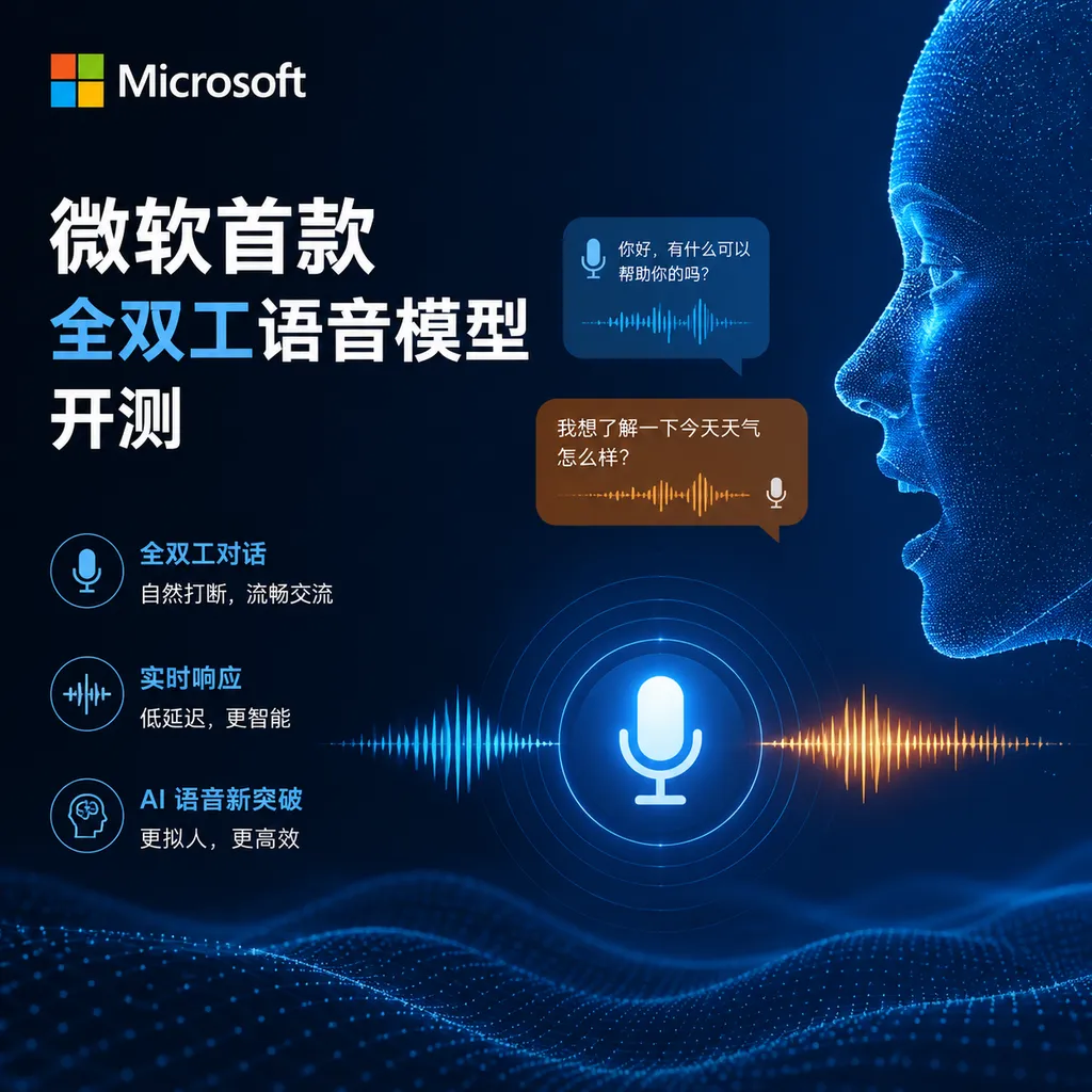 微软首款全双工语音模型开测