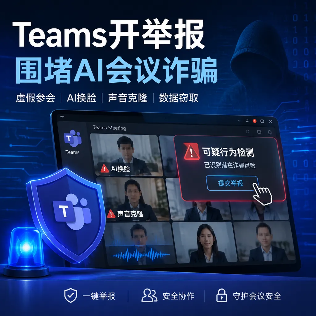 Teams开举报,围堵AI会议诈骗