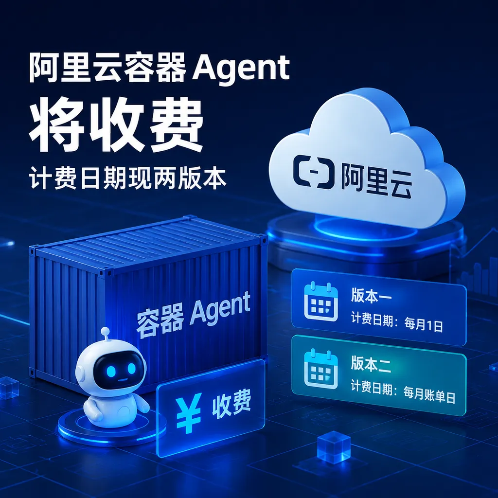 阿里云容器 Agent 将收费,计费日期现两版本