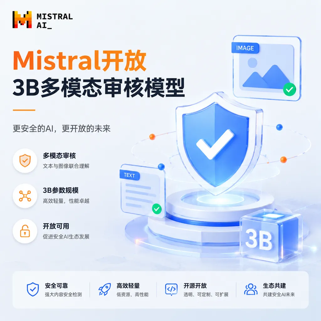 Mistral Releases Open 3B Multimodal Moderation Model