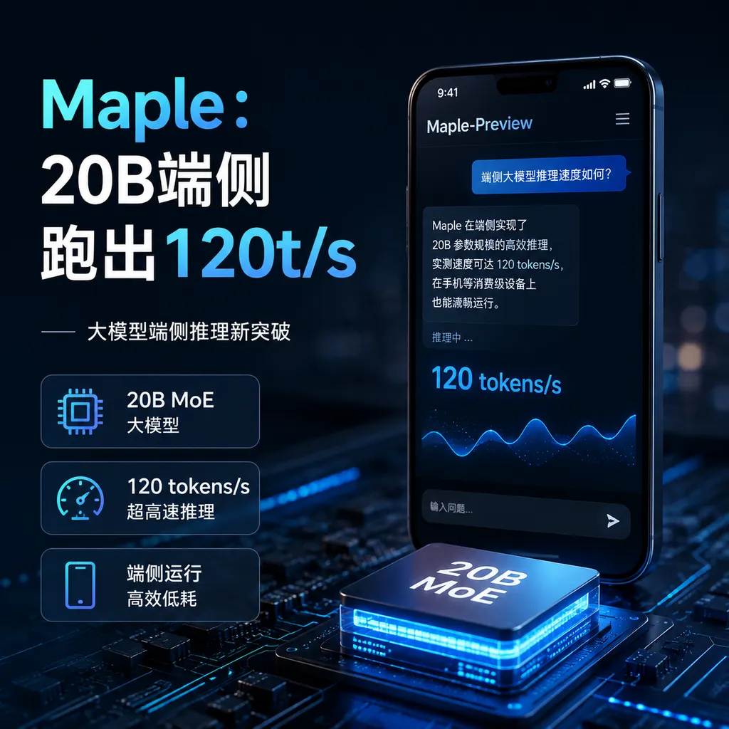 Maple:20B端侧跑出120t/s