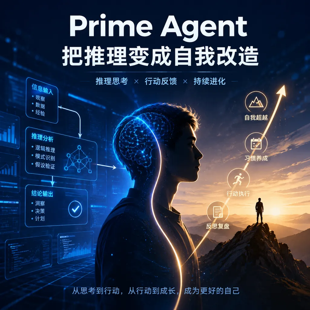 Prime Agent Turns Reasoning into Self-Improvement