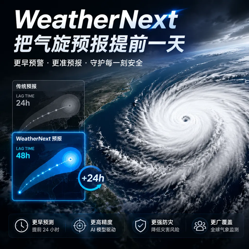 WeatherNext Extends Cyclone Forecast Lead Time by One Day