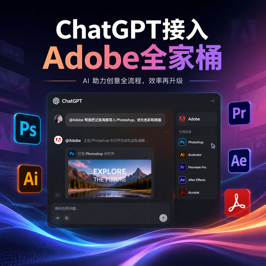 ChatGPT接入Adobe全家桶