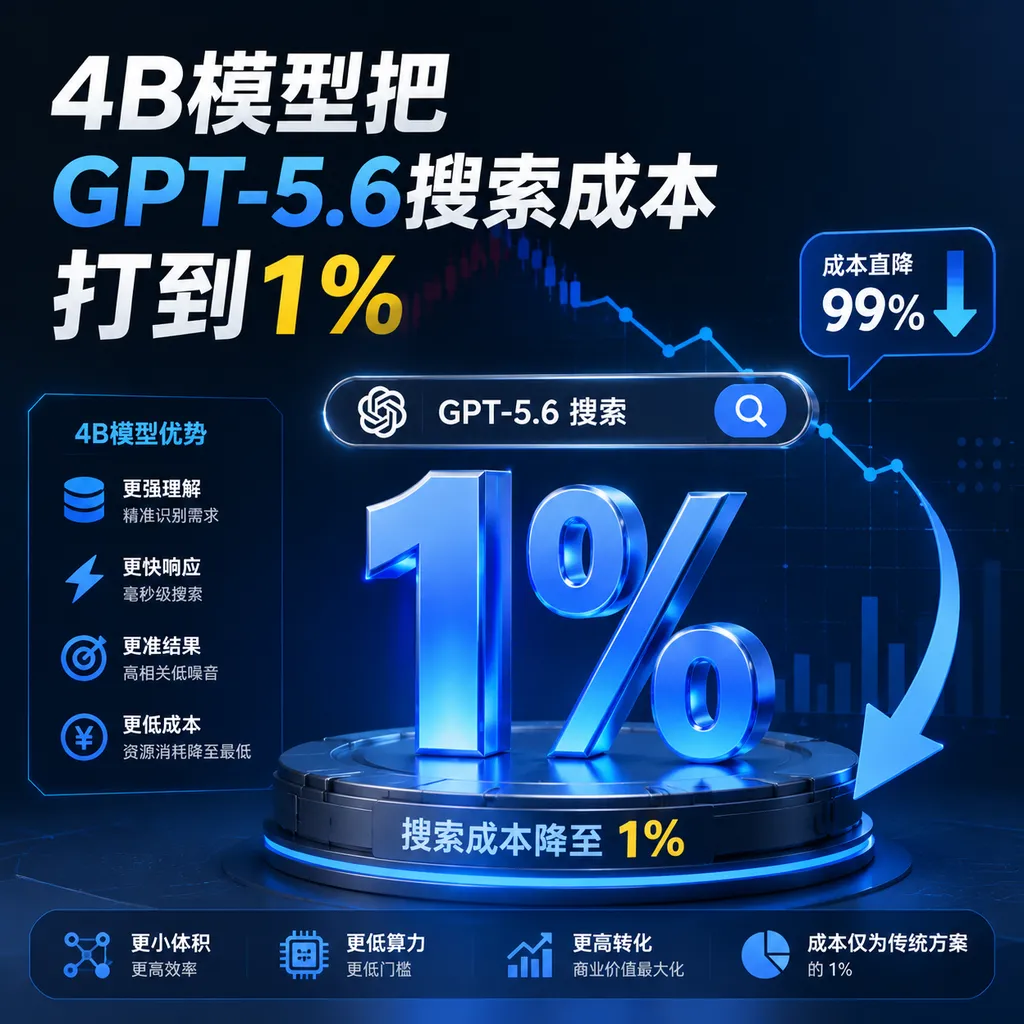 4B模型把GPT-5.6搜索成本打到1%
