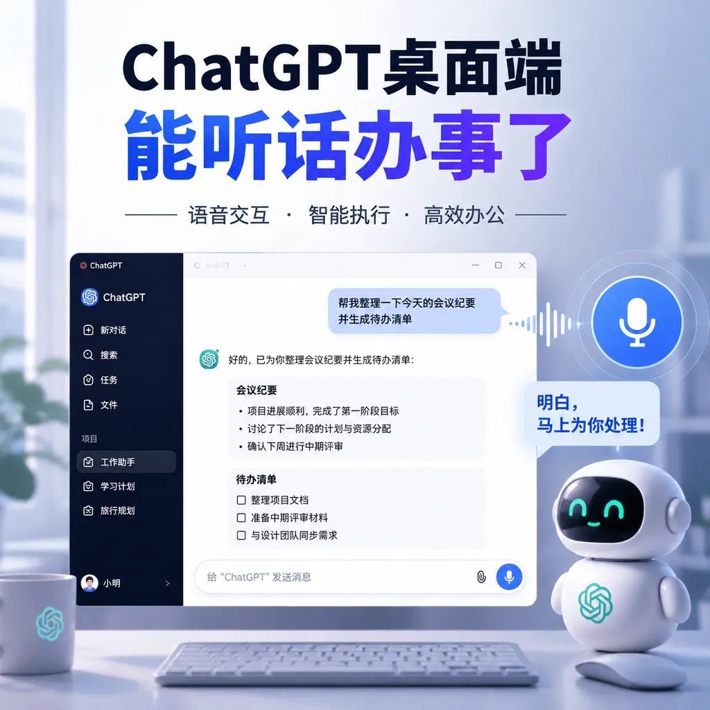 ChatGPT桌面端能听话办事了