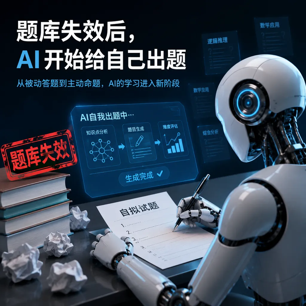题库失效后,AI开始给自己出题