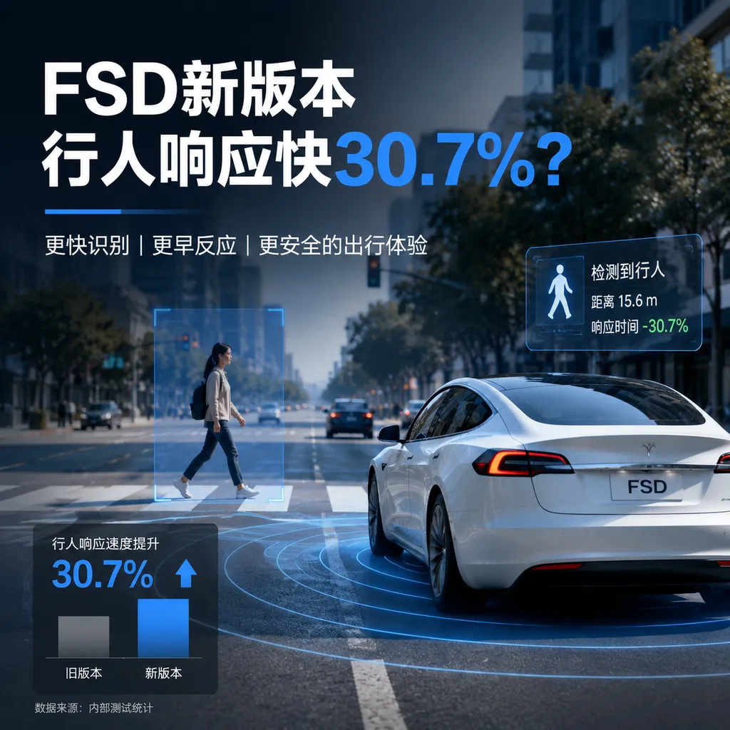 FSD新版本行人响应快30.7%？