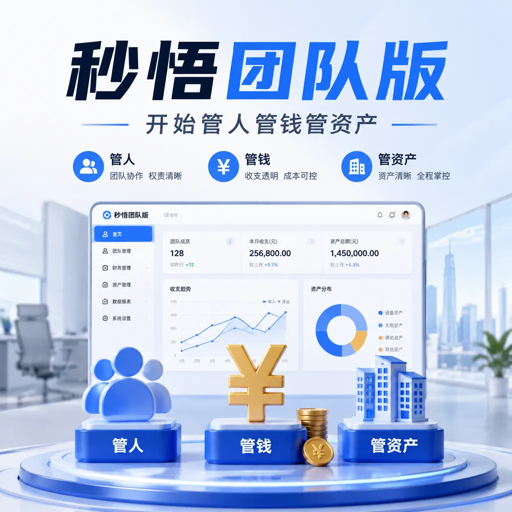 秒悟团队版，开始管人管钱管资产