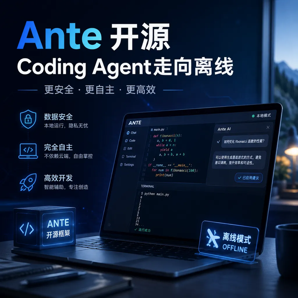Ante开源,Coding Agent走向离线