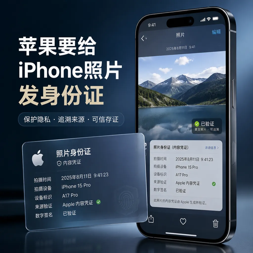 苹果要给iPhone照片发身份证