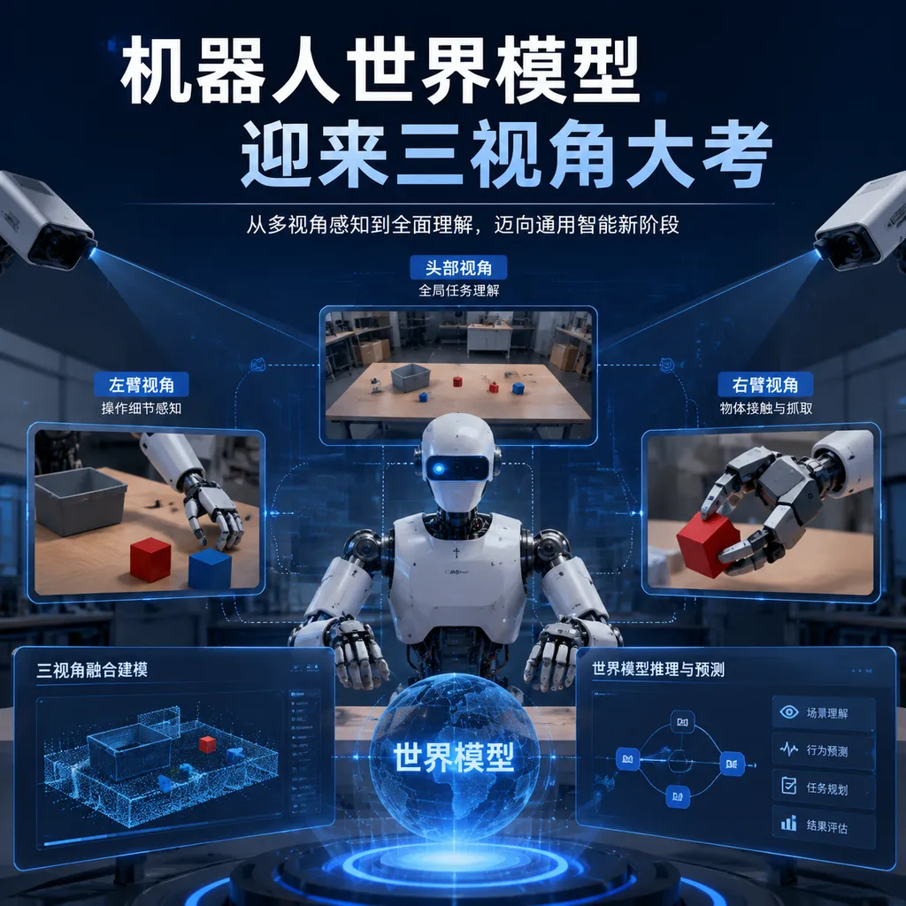 机器人世界模型迎来三视角大考