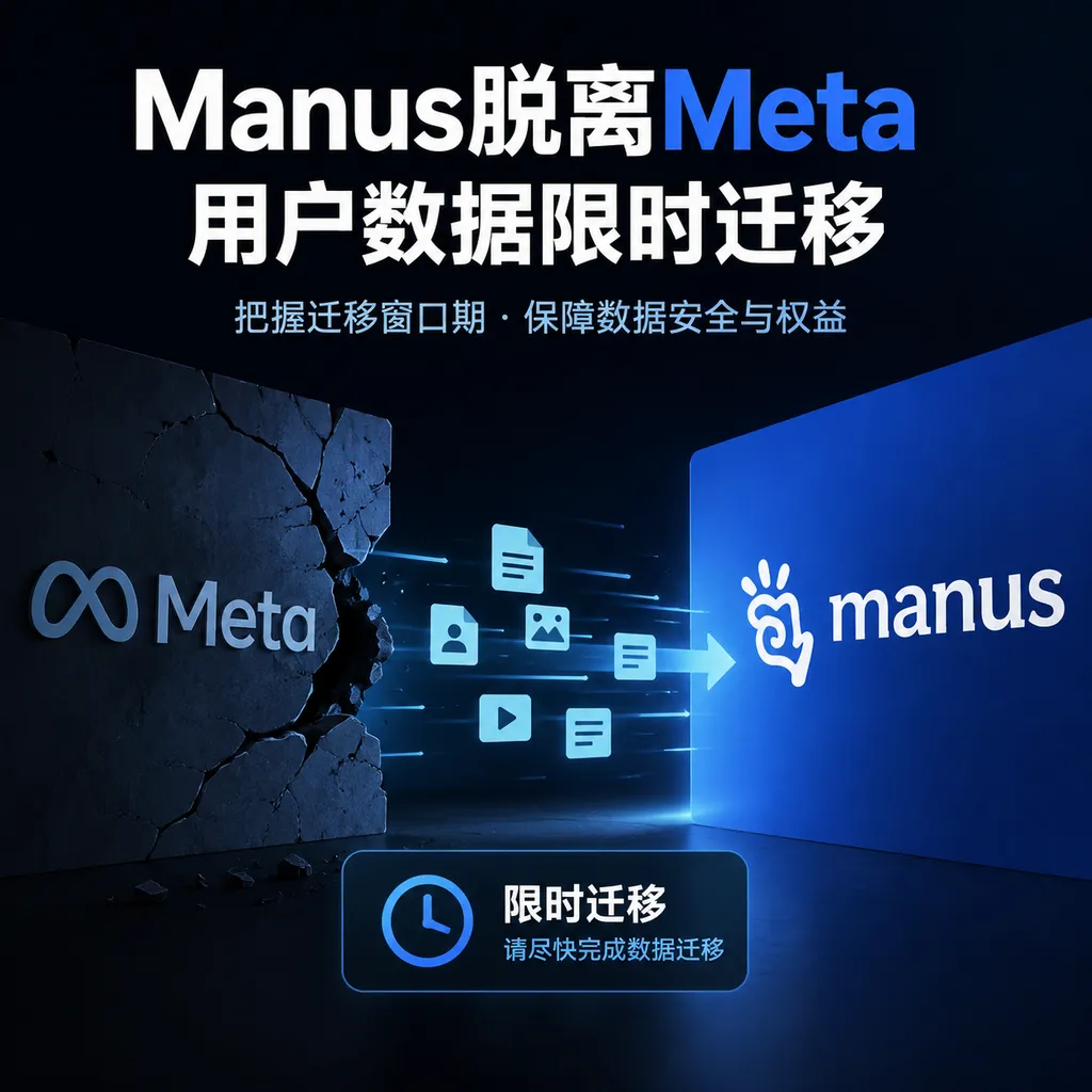 Manus脱离Meta,用户数据限时迁移