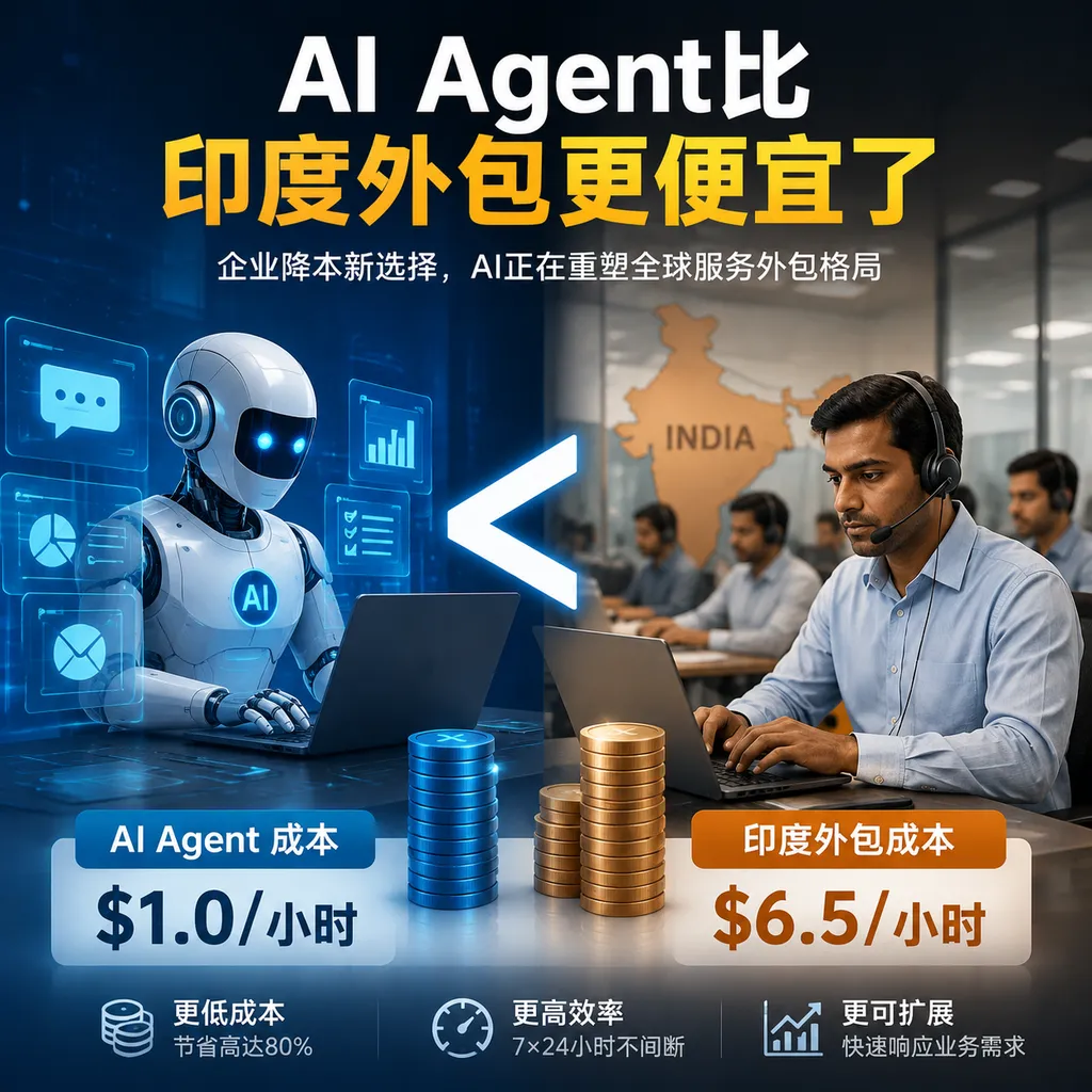 AI Agent比印度外包更便宜了