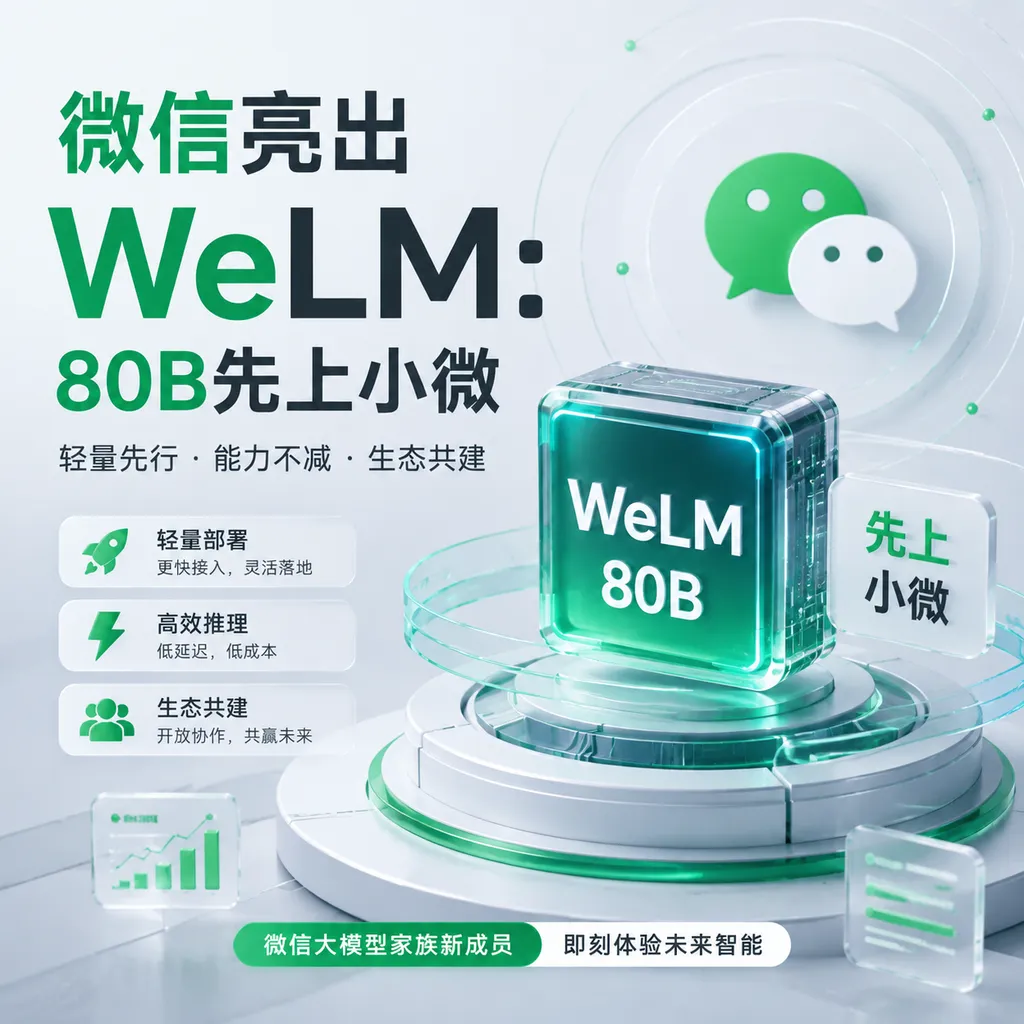 微信亮出WeLM:80B先上小微