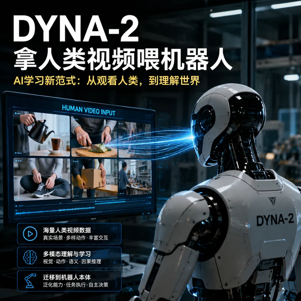 DYNA-2 Feeds Human Videos to Robots