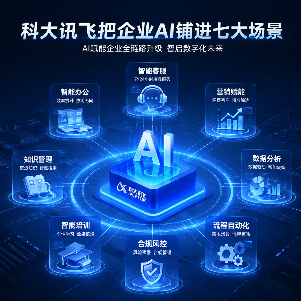 科大讯飞把企业AI铺进七大场景