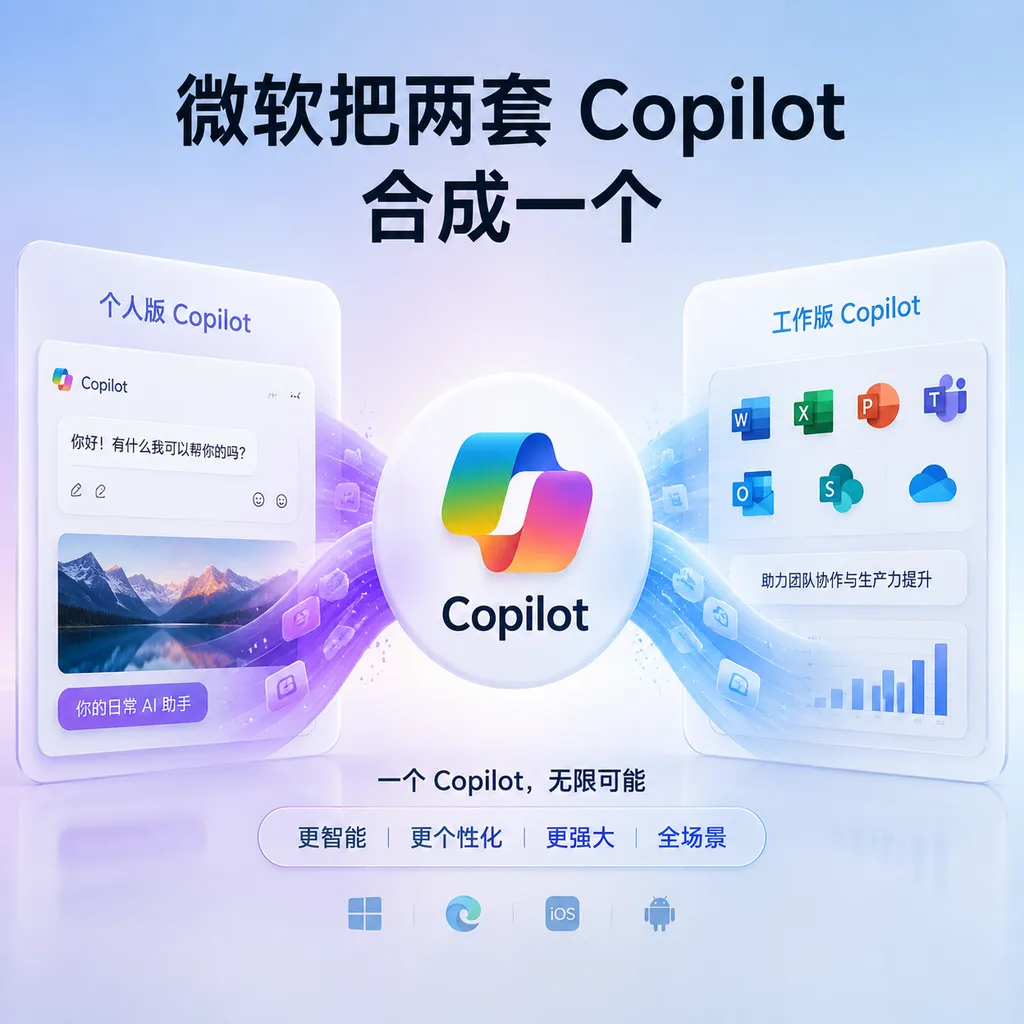 微软把两套 Copilot 合成一个
