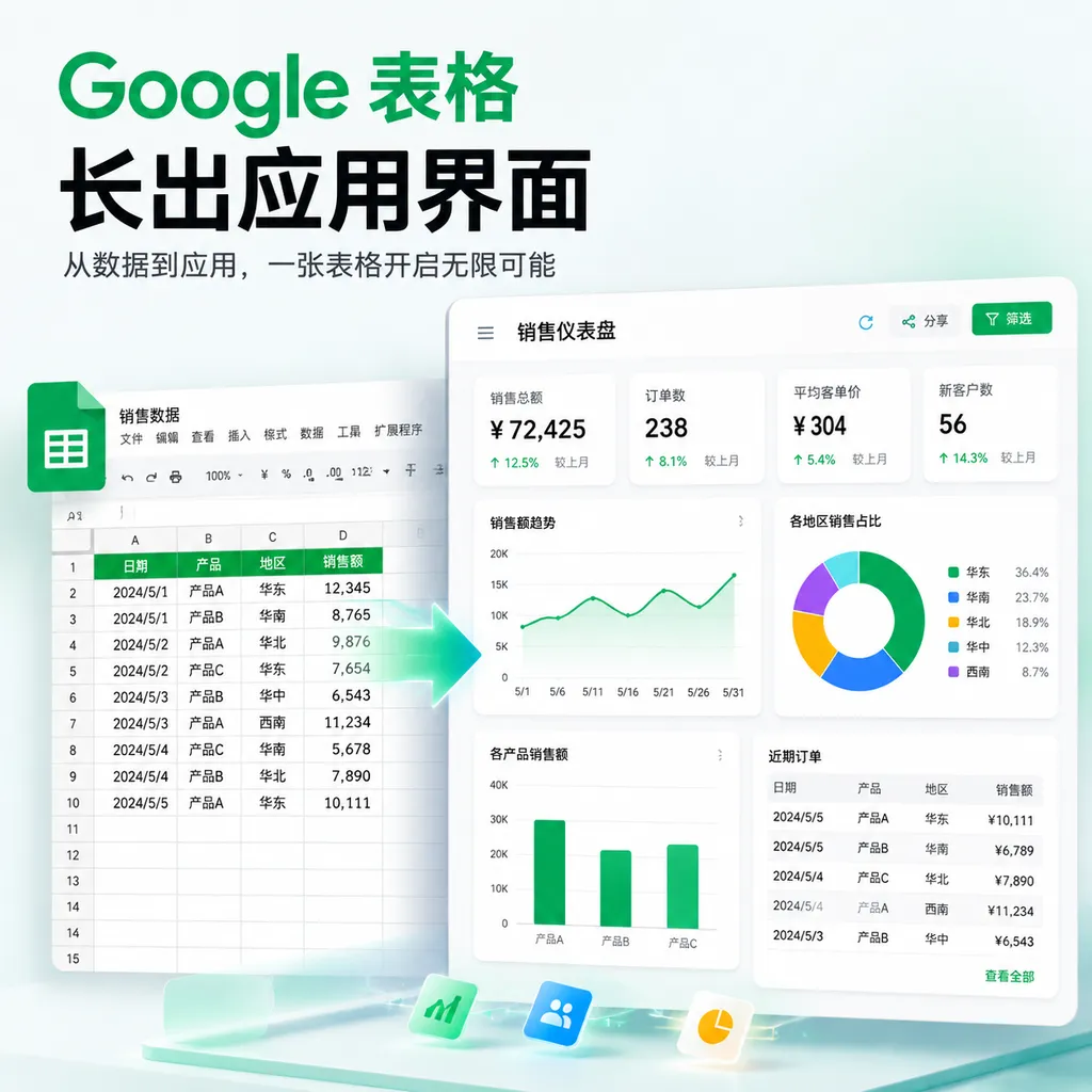 Google表格长出应用界面