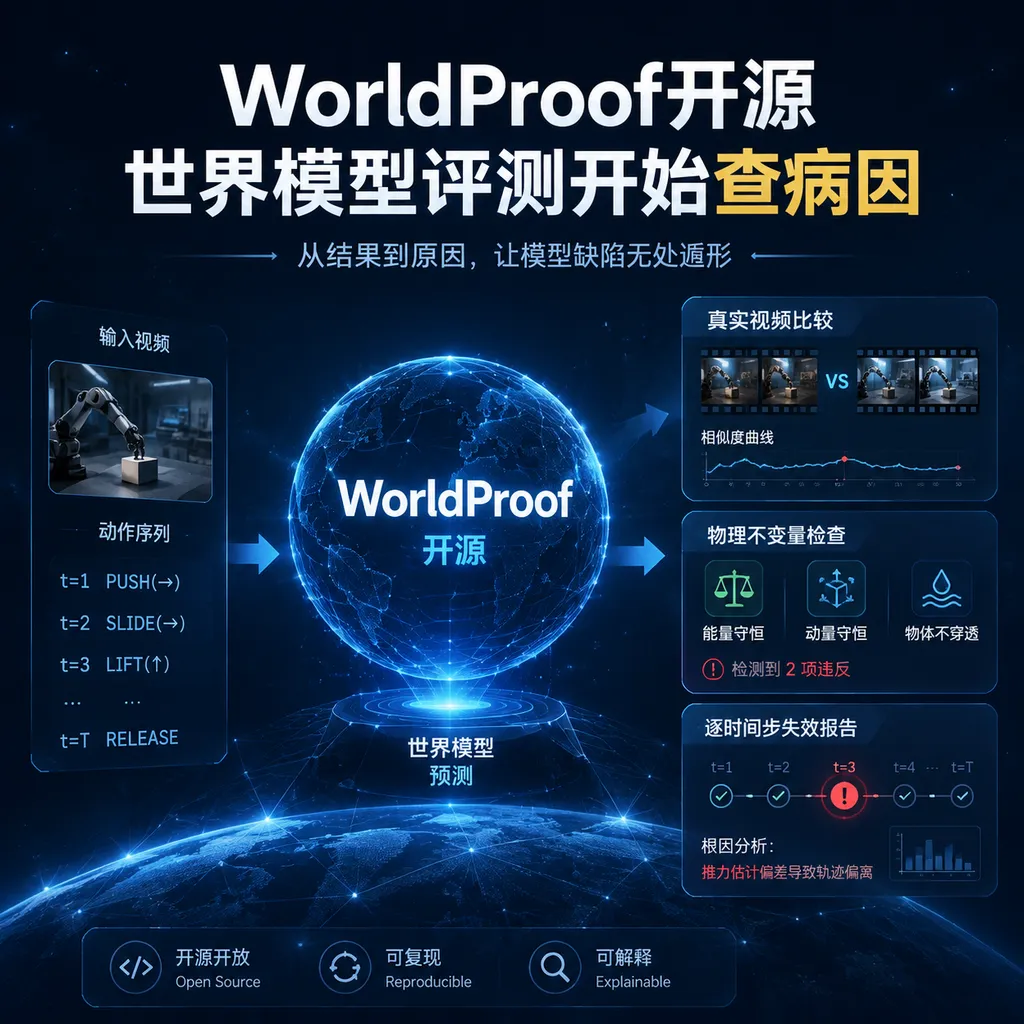 WorldProof开源,世界模型评测开始查病因