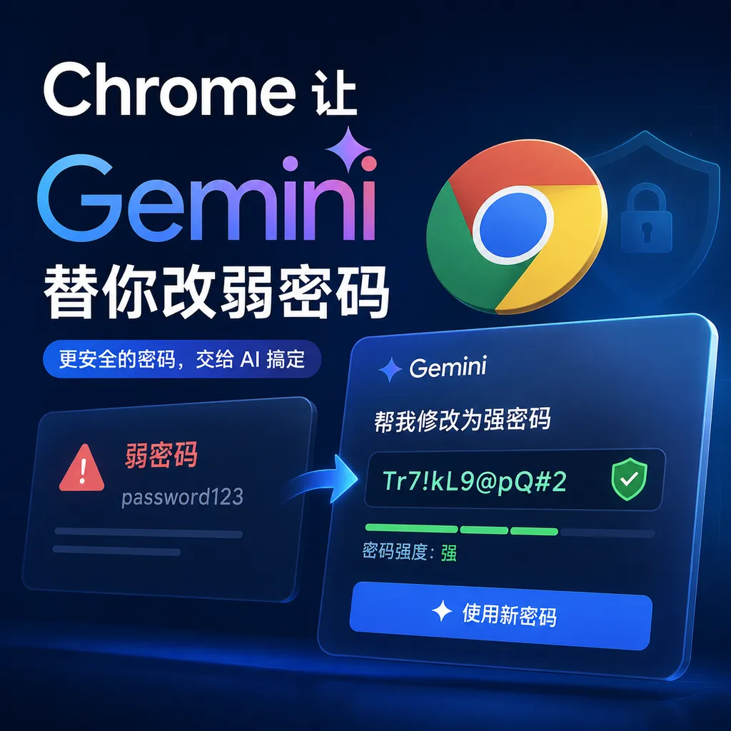 Chrome让Gemini替你改弱密码
