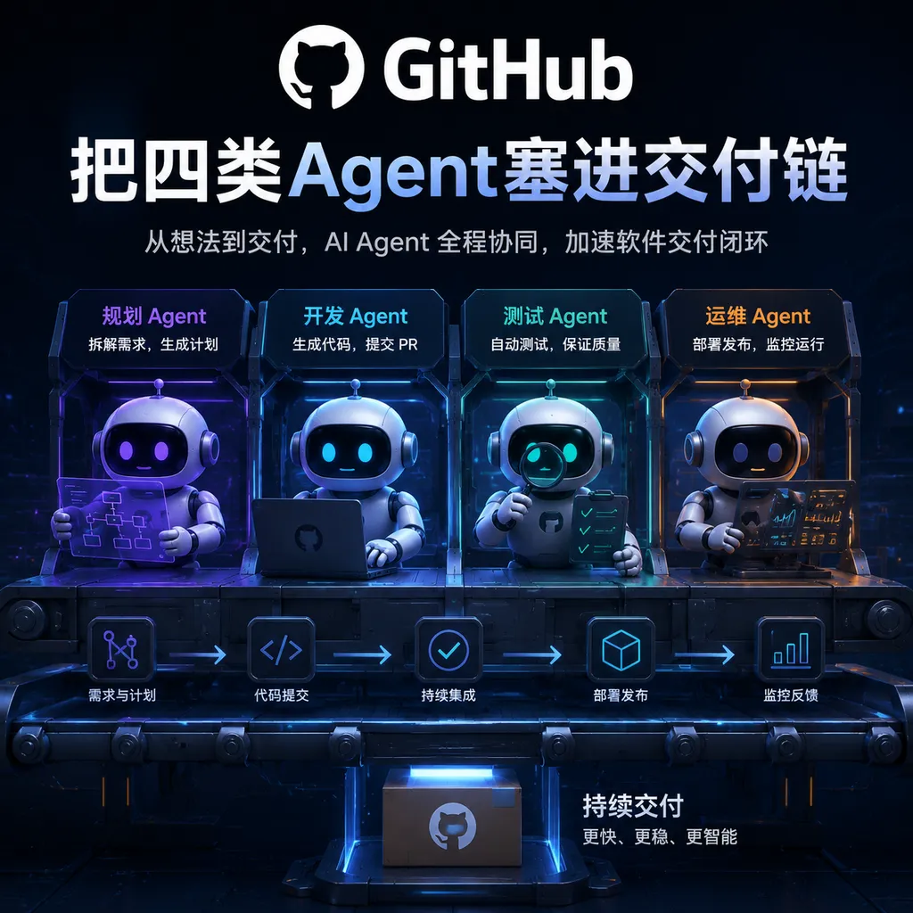 GitHub把四类Agent塞进交付链