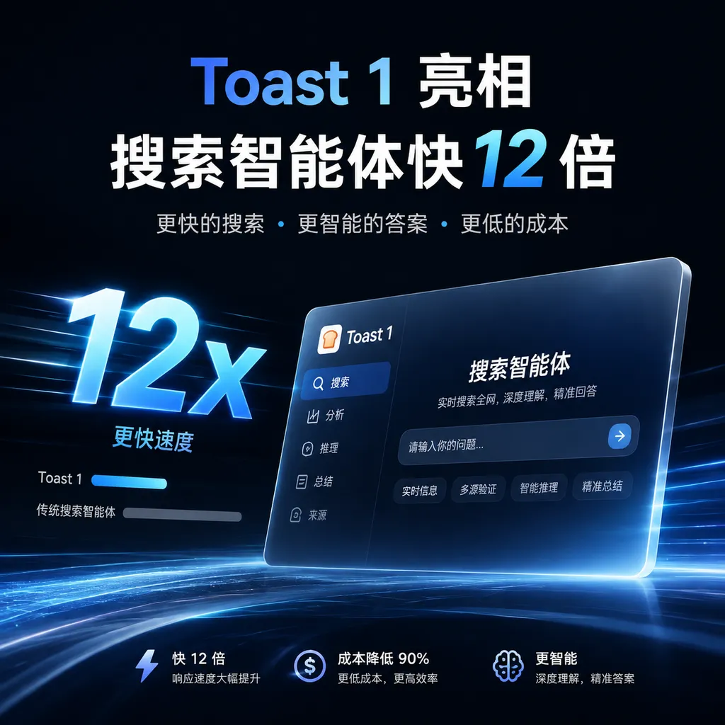 Toast 1亮相,搜索智能体快12倍