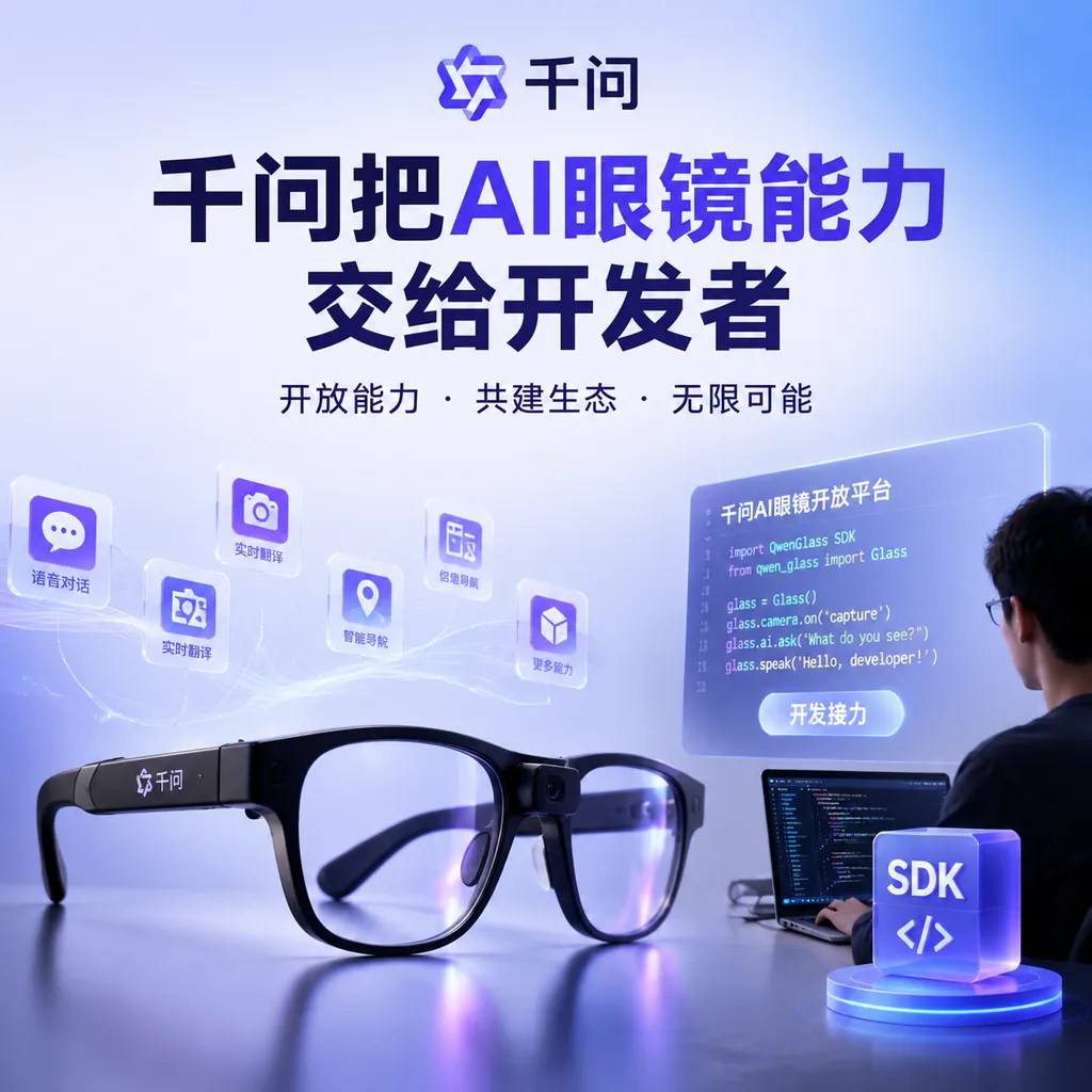 千问把AI眼镜能力交给开发者