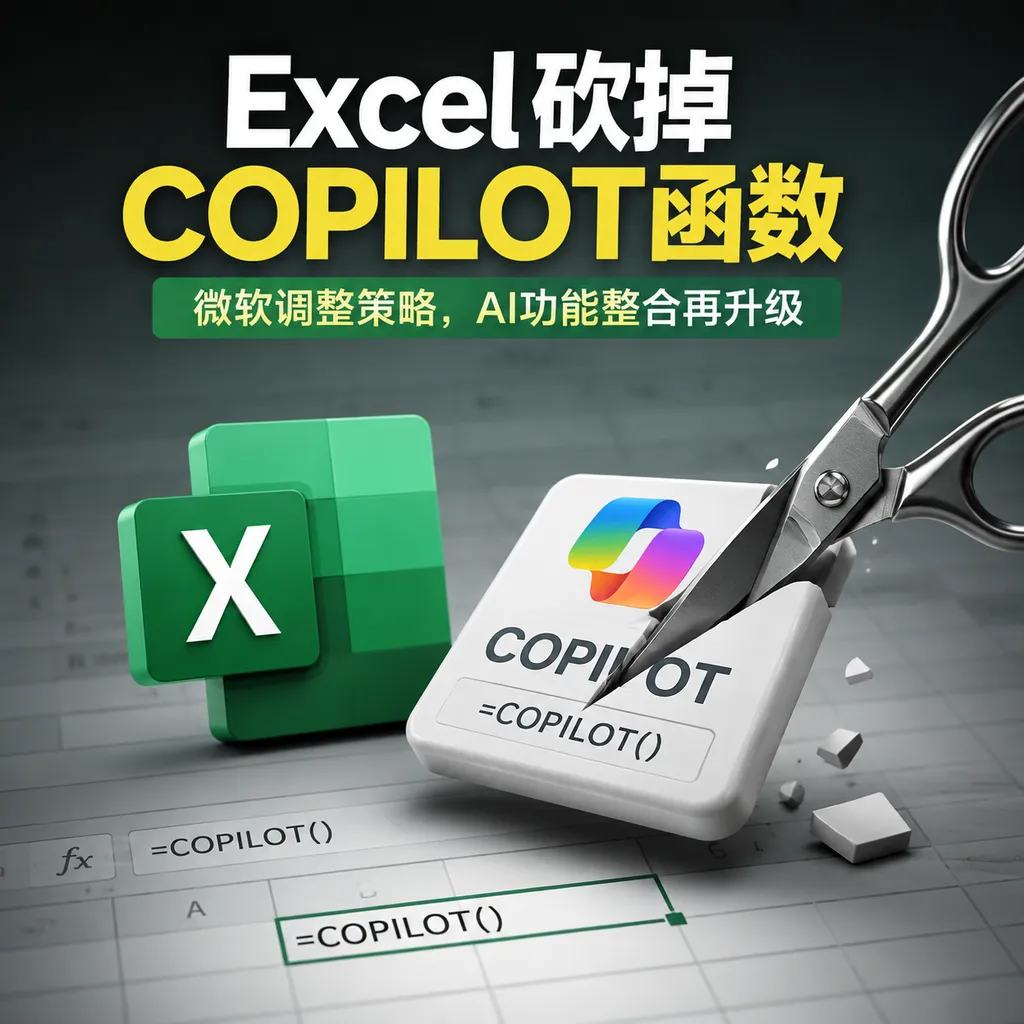 Excel砍掉COPILOT函数