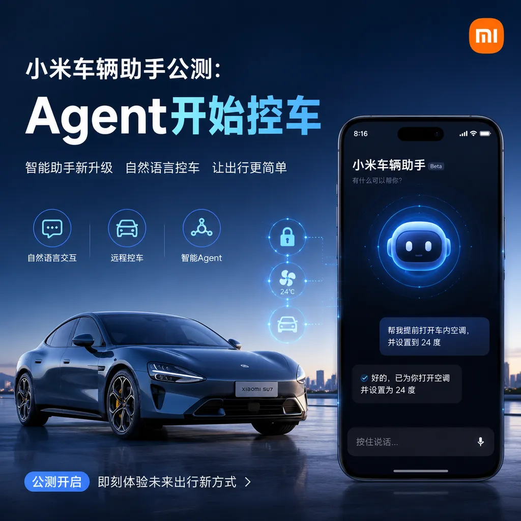 小米车辆助手公测:Agent开始控车