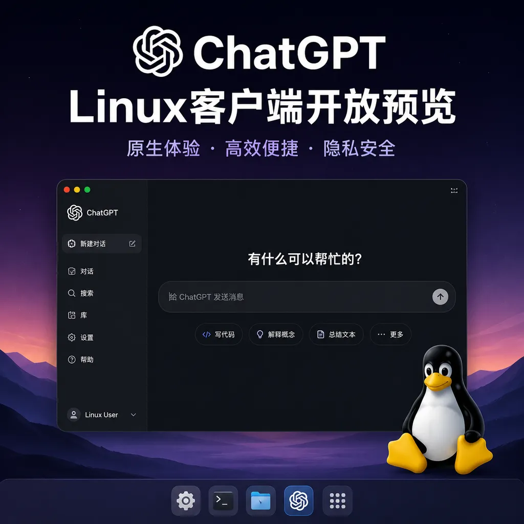 ChatGPT Linux客户端开放预览