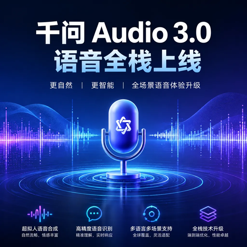 千问Audio 3.0语音全栈上线