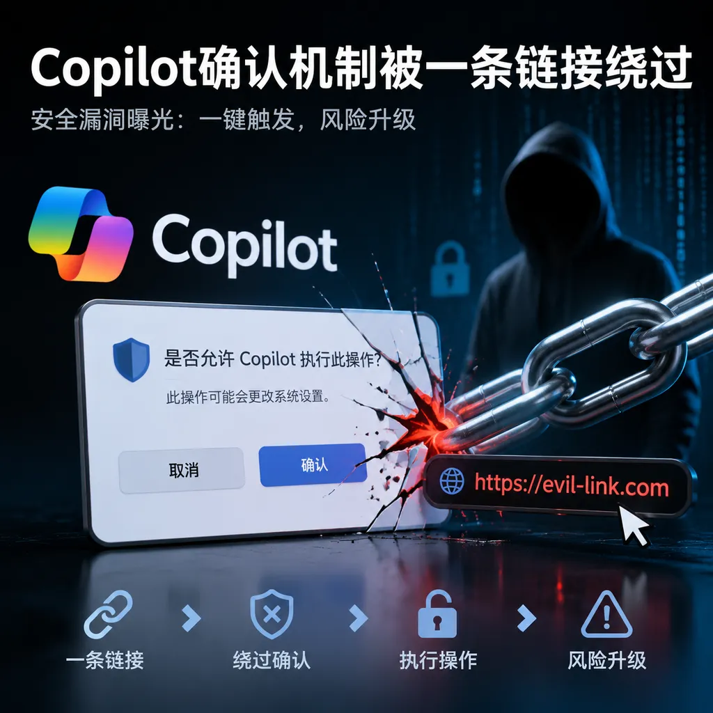 Copilot confirmation mechanism bypassed by a link