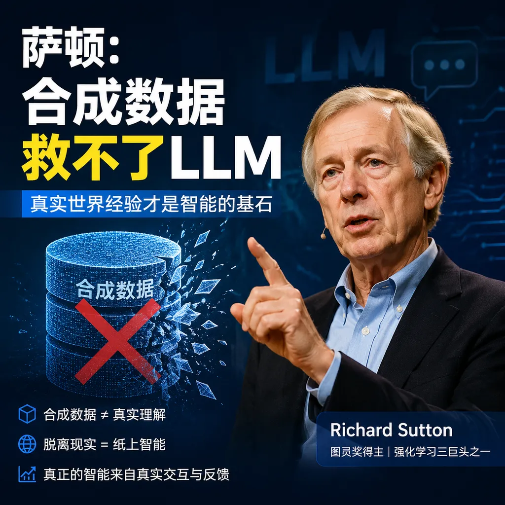 萨顿:合成数据救不了LLM