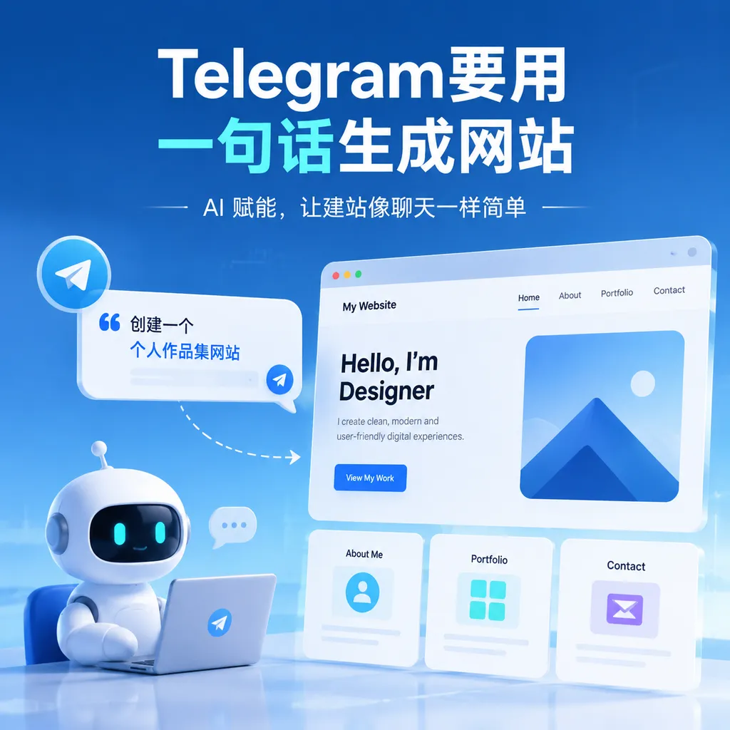 Telegram要用一句话生成网站