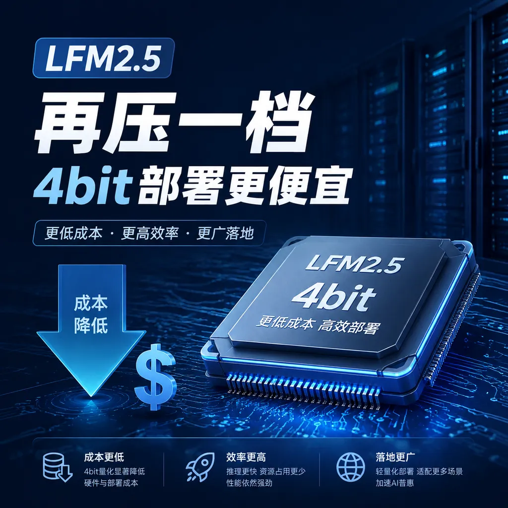 LFM2.5再压一档,4bit部署更便宜