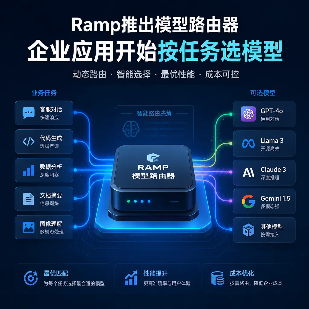 Ramp推出模型路由器,企业应用开始按任务选模型