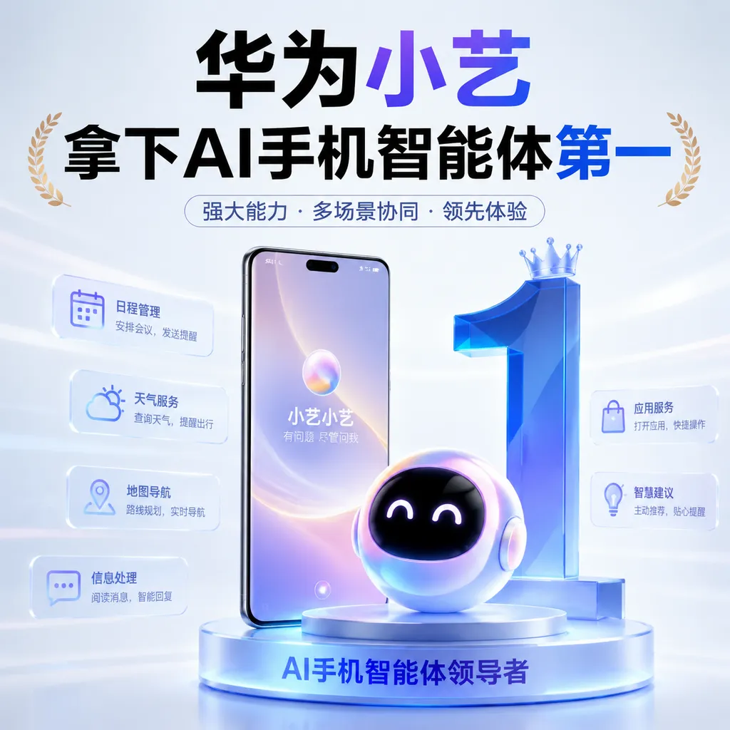 华为小艺拿下AI手机智能体第一