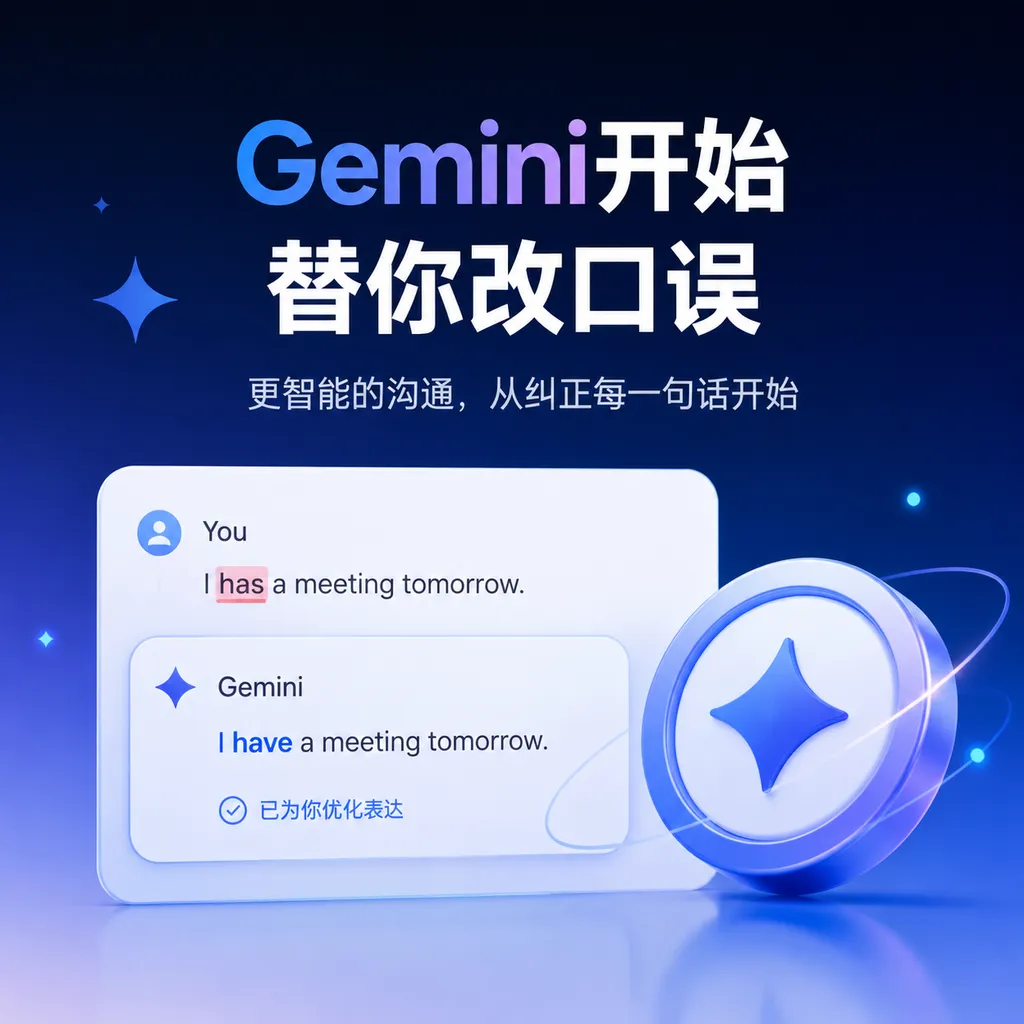 Gemini starts correcting your verbal slips for you