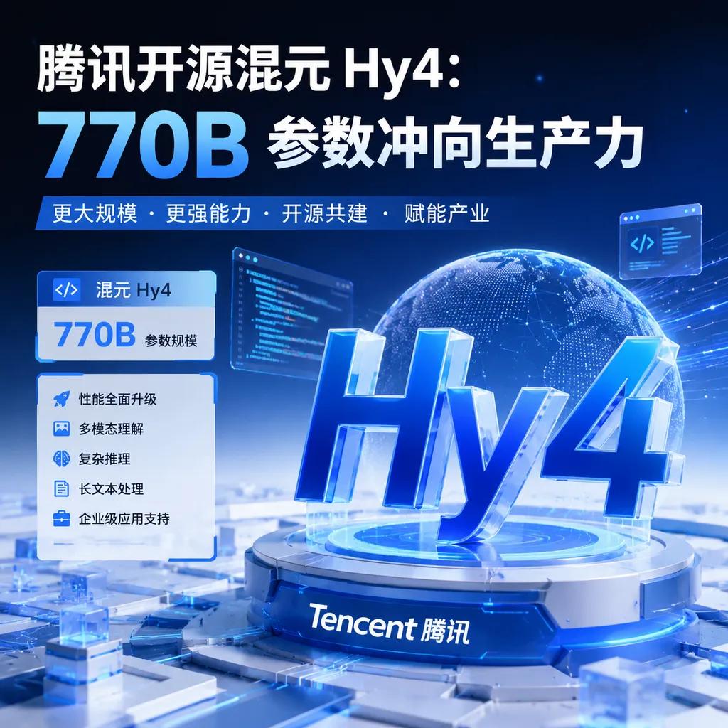 Tencent Open-Sources Hunyuan Hy4: 770B Parameters Geared for Productivity