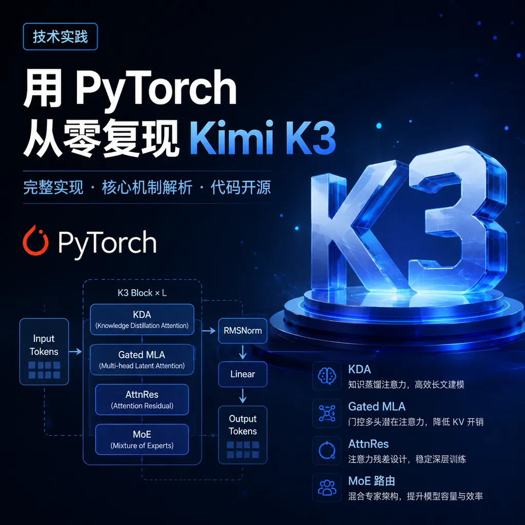 用 PyTorch 从零复现 Kimi K3